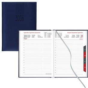 Lediberg Buchkalender Tagesplaner 2026 blau