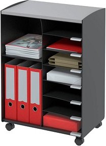 PAPERFLOW Bürowagen schwarz 51,4 x 33,0 x 72,0 cm