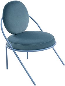 meet powered by PAPERFLOW Sessel SATURNE blau Stoff, 1 St.