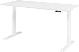 Thumbnail - HAMMERBACHER XMKA19 elektrisch höhenverstellbarer Schreibtisch weiß rechteckig, C-Fuß-Gestell weiß 180,0 x 80,0 cm