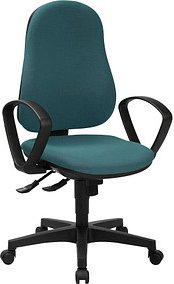 Topstar Bürostuhl Support SY ECO, 8550BMP5 Stoff blau, Gestell schwarz