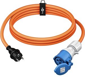 goobay Camping Adapterleitung 1,5 m orange