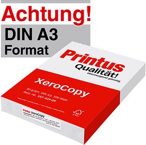 Printus Kopierpapier XeroCopy DIN A3 80 g/qm 500 Blatt