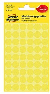 AVERY Zweckform Klebepunkte 3144 gelb Ø 12,0 mm, 270 St.