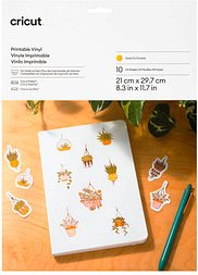 cricut™ bedruckbare Aufkleberfolie für Schneideplotter gold 21,0 x 29,7 cm, 10 St.