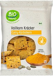 BIO PRIMO Bio Curry-Kürbiskern Knäckebrot 175,0 g, 1 Pack