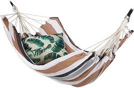 relaxdays Hängematte braun, Metall, 1 St.