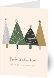 LUMA Weihnachtskarte Bäume DIN B6