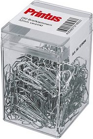 Printus Büroklammern silber glanzverzinkt, 250 St.