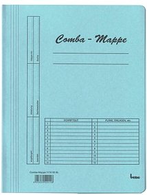 bene Schnellhefter Comba-Mappe Karton blau DIN A4, 5 St.