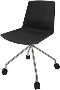 Thumbnail - Quadrifoglio Besucherstuhl Clue schwarz, weiß Stoff