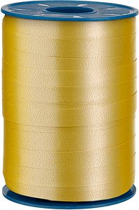 Thumbnail - PRÄSENT Geschenkband AMERICA matt gold 10,0 mm x 250,0 m