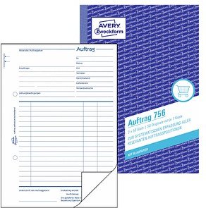 Thumbnail - AVERY Zweckform Auftrag Formularbücher 756