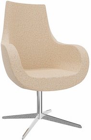 fm Sessel Pirum sand chrom Stoff, 1 St.