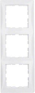 Thumbnail - BERKER 3-fach Steckdosenrahmen weiß 22,3 x 8,1 cm, 1 St.