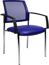 Thumbnail - 2 Topstar Besucherstühle BtoB 10 BB290A S18 royalblau Stoff