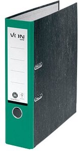VON LEITZ Ordner grün mamoriert Karton 8,0 cm DIN A4, 1 St.