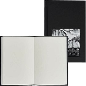 OXFORD Skizzenbuch Sketchbook DIN A6 blanko, schwarz Hardcover 96 Seiten, 1 St.