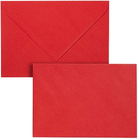 artoz Briefumschläge Mosaic DIN B6 ohne Fenster feuerrot nassklebend 20 St.