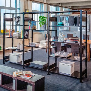 Thumbnail - SCHULTE Schwerlast-Weitspannregal 32650-3-S schwarz 300,0 x 50,0 x 200,0 cm