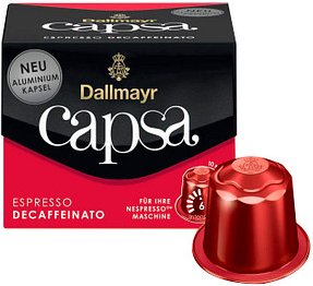 Thumbnail - Dallmayr Capsa Espresso Decaffeinato Kaffeekapseln, Arabicabohnen kräftig, 10 Portionen