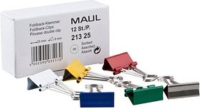 Thumbnail - MAUL Foldbackklammern farbsortiert 2,5 cm, 12 St.