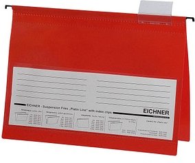 Thumbnail - EICHNER Hängehefter Kunststoff rot DIN A4 1x kaufmännische Heftung, 10 St.