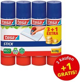 Thumbnail - 3 + 1 GRATIS: tesa ecoLogo Klebestifte 20,0 g, 3 St. + GRATIS 1 St.