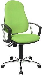 Thumbnail - Topstar Bürostuhl Point 60 Plus, 8169A G05 Stoff grün, Gestell chrom