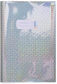 HERMA Heftumschlag Glamour silber Kunststoff DIN A4