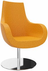 fm Besuchersessel Pirum orange chrome Stoff, 1 St.