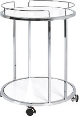 HAKU Möbel Beistelltisch weiß, chrom 45,0 x 45,0 x 60,0 cm, 1 St.