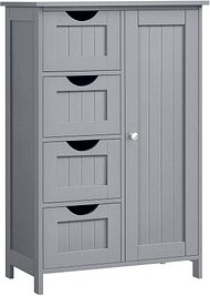 VASAGLE Badschrank grau 55,0 x 28,5 x 82,0 cm