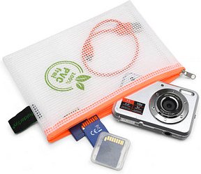 FolderSys Reißverschlussbeutel transparent/orange 0,20 mm, 1 St.