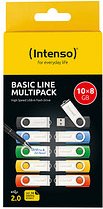 Thumbnail - Intenso USB-Sticks Basic Line blau, gelb, grün, orange, schwarz 8 GB, 10 St.