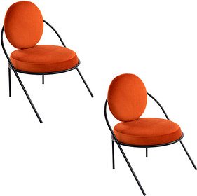 Thumbnail - meet powered by PAPERFLOW Sessel SATURNE rost schwarz Stoff 70,0 x 73,0 x 88,0 cm, 2 St.