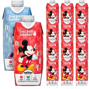 beckers bester Mickey & Minnie Apfel-Traube-Kirsche Fruchtsaftgetränk 12x 0,33 l