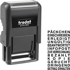 trodat Textstempel printy 4822 selbstfärbend schwarz ohne Logo, 1 St.