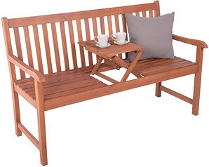 Garden Pleasure Gartenbank PADANG 985095 natur Holz 142,0 cm