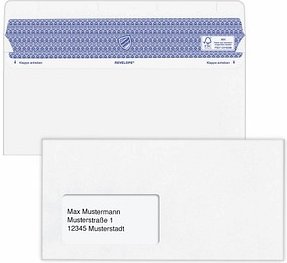 MAILmedia Briefumschläge Revelope® Professional DIN lang+ mit Fenster offset weiß selbstklebend 500 St.