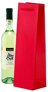 25 VP Geschenktüten für Flaschen rot 11,0 x 36,0 cm