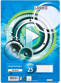 LANDRÉ® Ringbucheinlagen A4 liniert, 100 Blätter