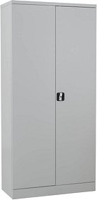 Gürkan Putzmittelschrank 100178 lichtgrau 3 Fachböden 92,0 x 42,0 x 195,0 cm, aufgebaut, 1 St.