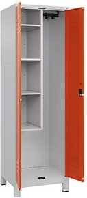 CP Putzmittelschrank Classic Plus 080110-00 S10037 lichtgrau, reinorange 4 Fachböden 60,0 x 50,0 x 195,0 cm, aufgebaut, ...