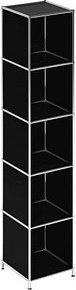 viasit Aktenregal System4 schwarz 40,4 x 40,4 x 193,2 cm