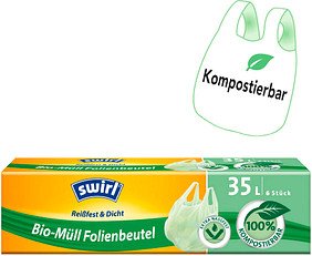 swirl® Biomüllbeutel 317110 35,0 l grün, 6 St.