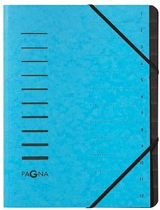 Thumbnail - PAGNA Ordnungsmappe 12 Fächer blau
