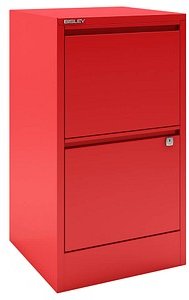 BISLEY Home Hängeregistraturschrank kardinalrot 2 Schubladen 41,3 x 40,0 x 67,2 cm