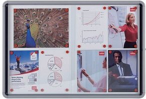 nobo Schaukasten silber 15x DIN A4 119,2 x 5,4 x 100,0 cm, 1 St.