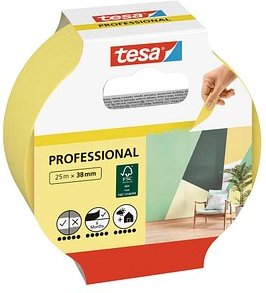 Thumbnail - tesa PROFESSIONAL Malerband gelb 38,0 mm x 25,0 m 1 Rolle